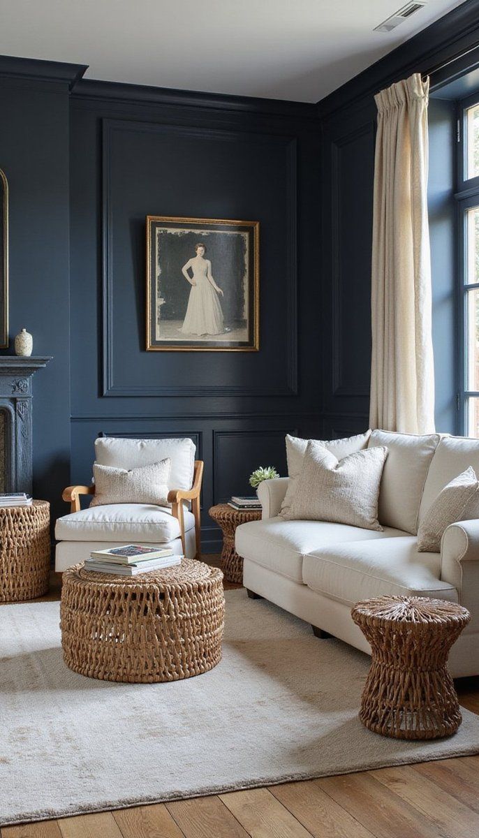 Elegant Navy with Soft Neutrals