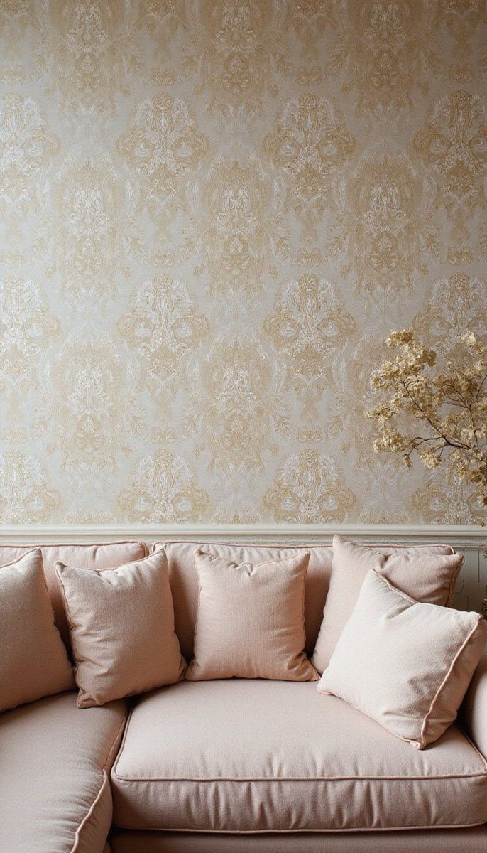 Embossed Wallpaper with Vintage Flair