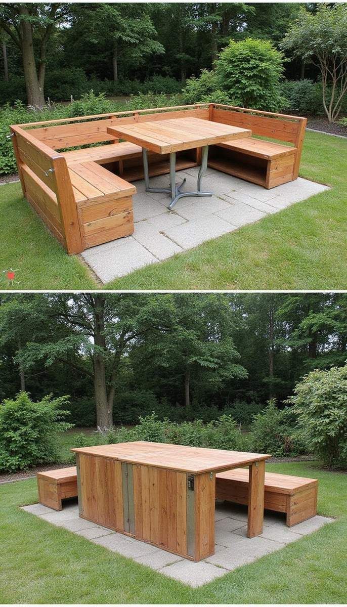 Employ multifunctional garden furniture