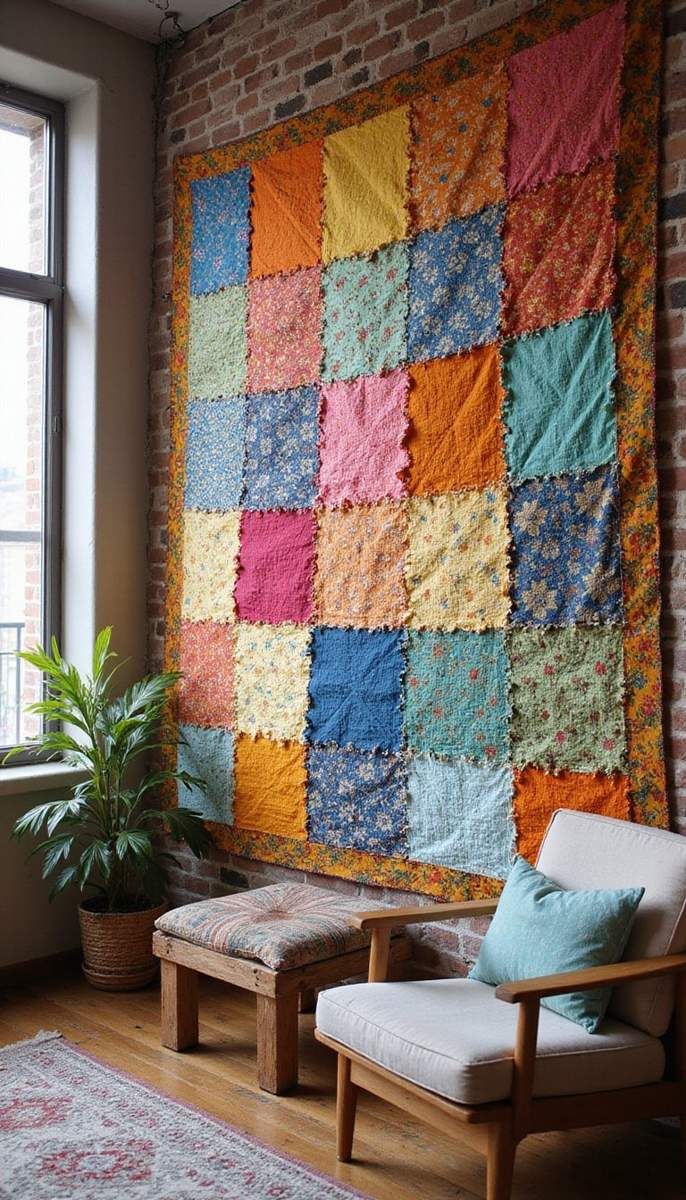 Fabric Patchwork Wall Panels