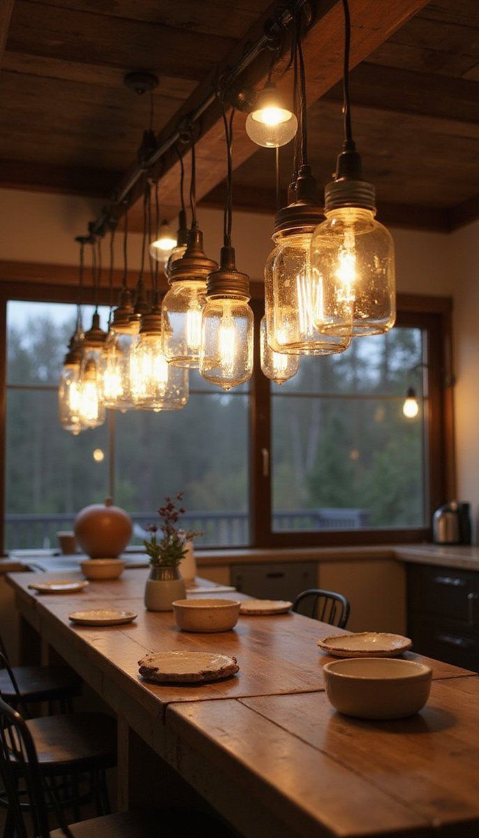 Farmhouse Mason Jar Lighting