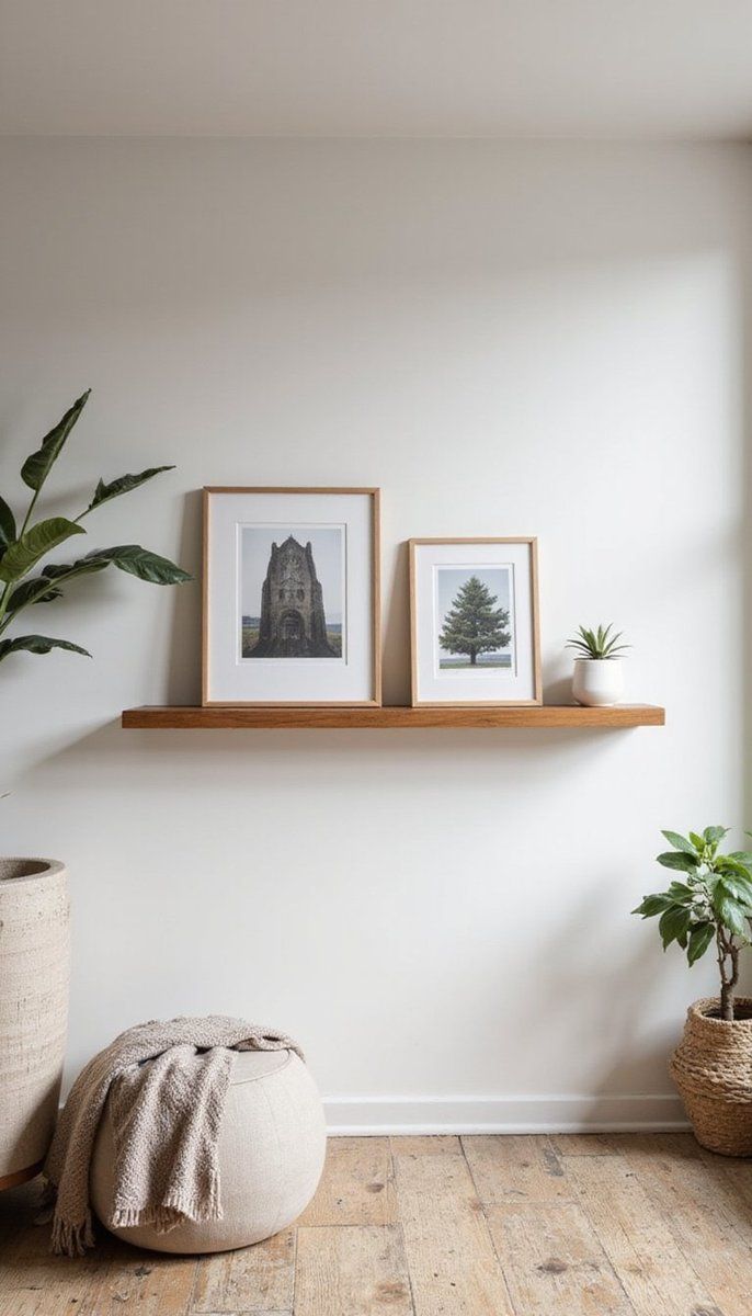 Floating Ledge with Art & Prints