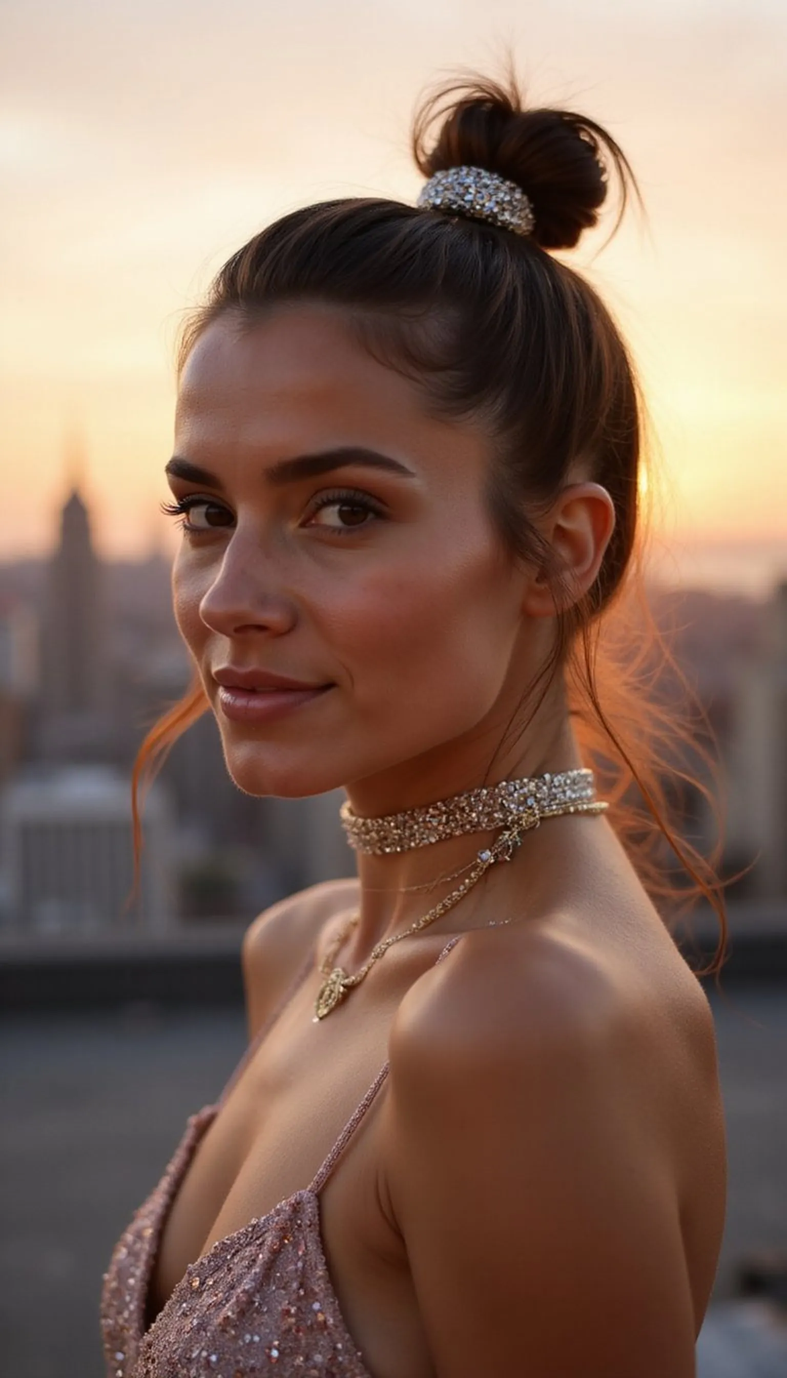 Sleek High Pony With Sparkle Hair Comb