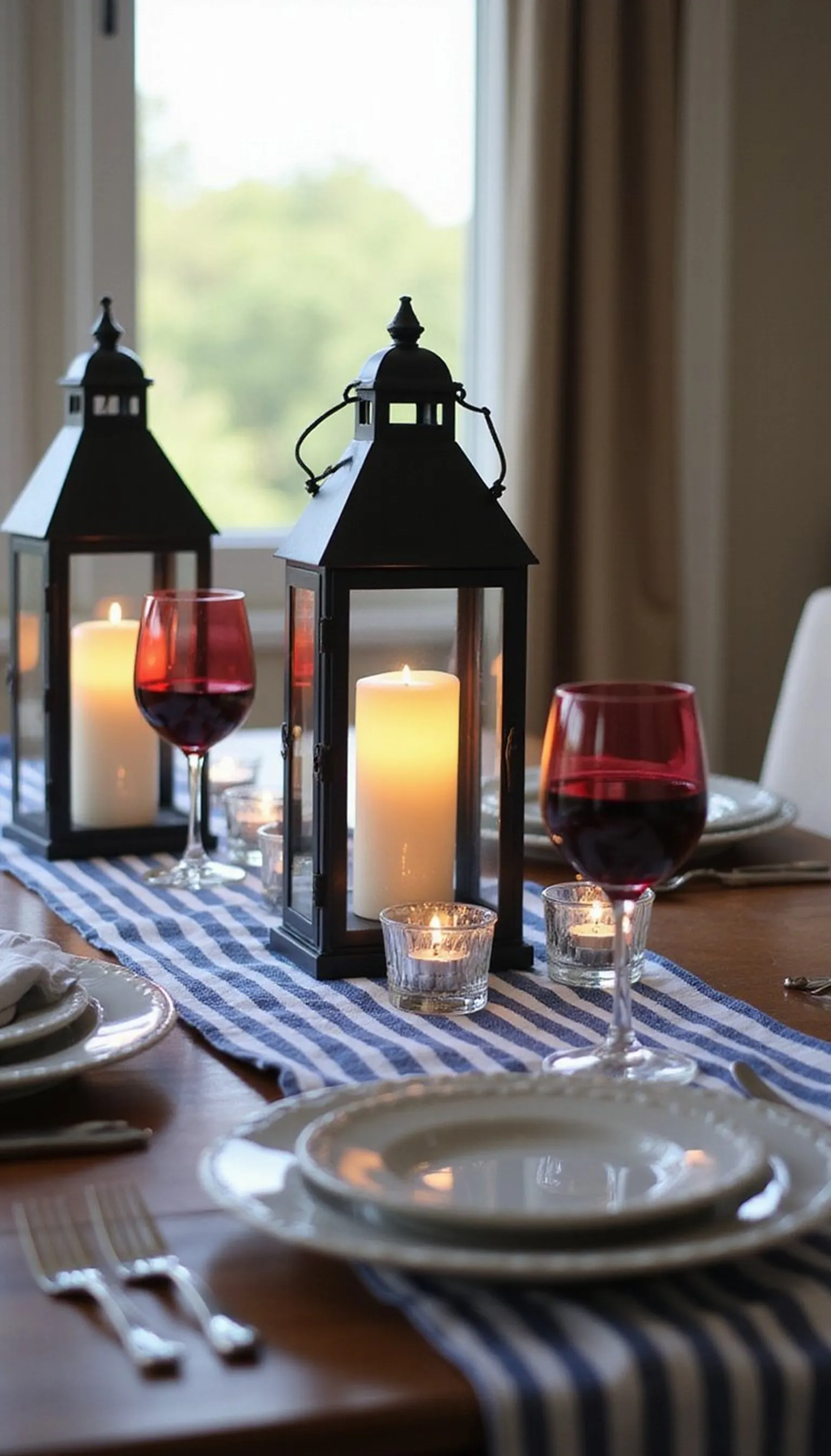 Lantern-lit evening table for summer nights