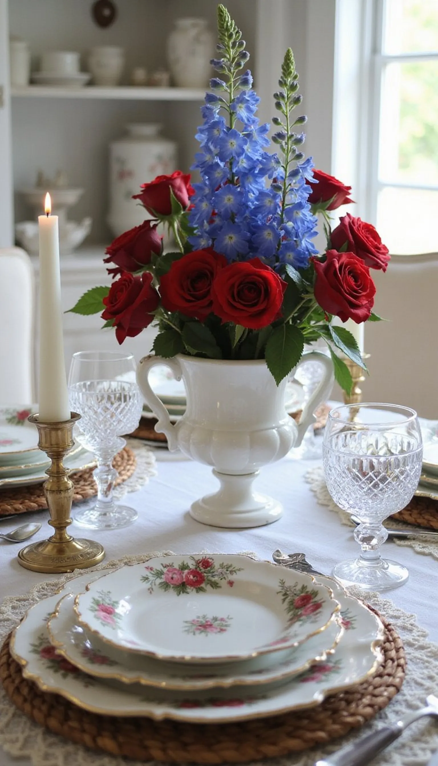 Vintage china and lace for nostalgic flair