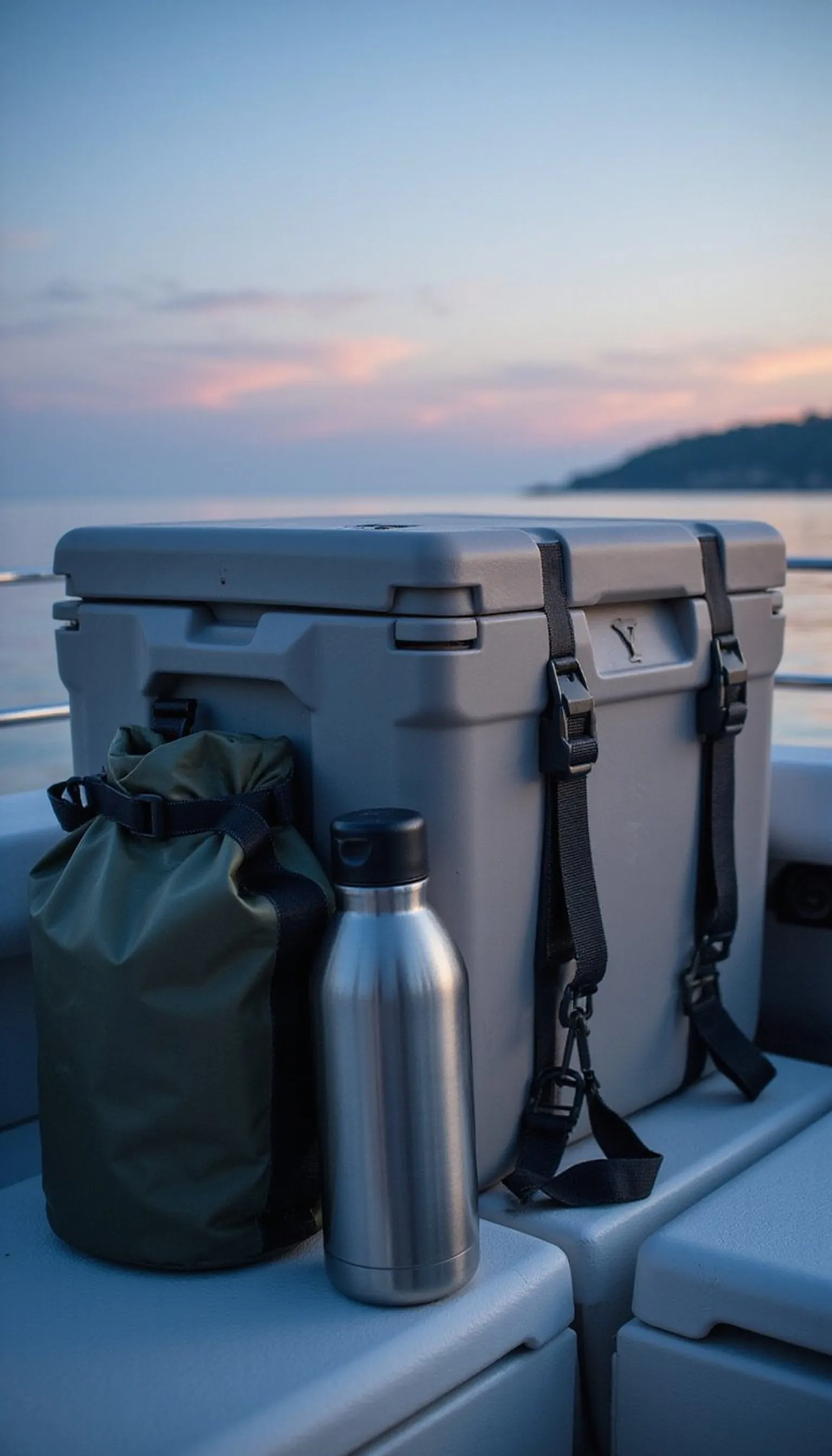 Boat-ready cooler for water fireworks