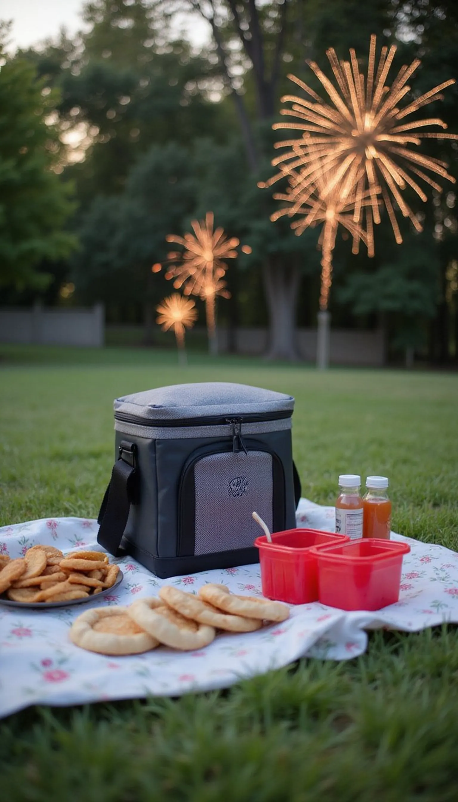 Kids’ snack cooler for late-night fireworks