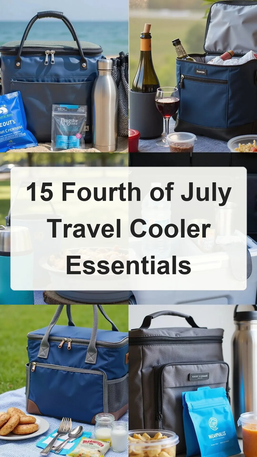 15 Fourth of July Travel Cooler Essentials collage 1