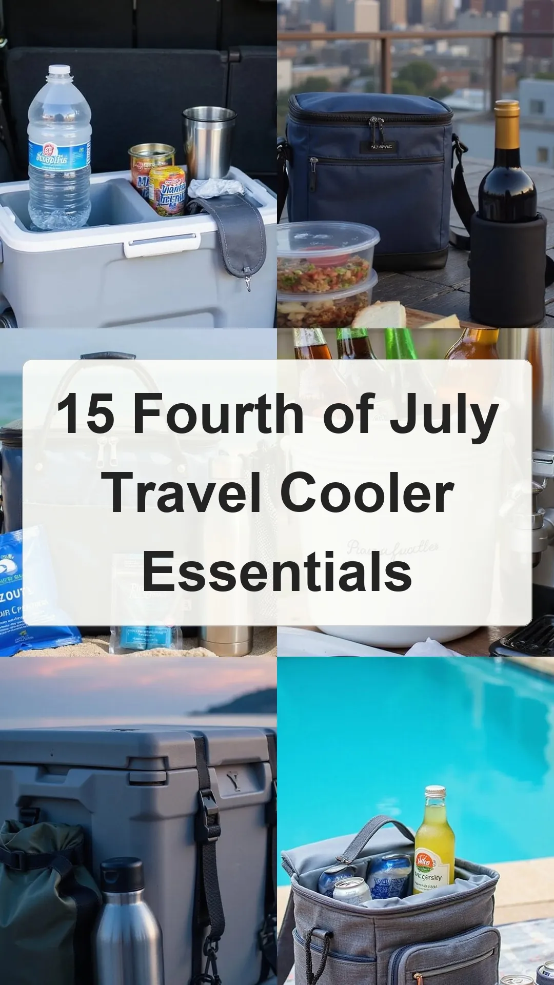 15 Fourth of July Travel Cooler Essentials collage 2
