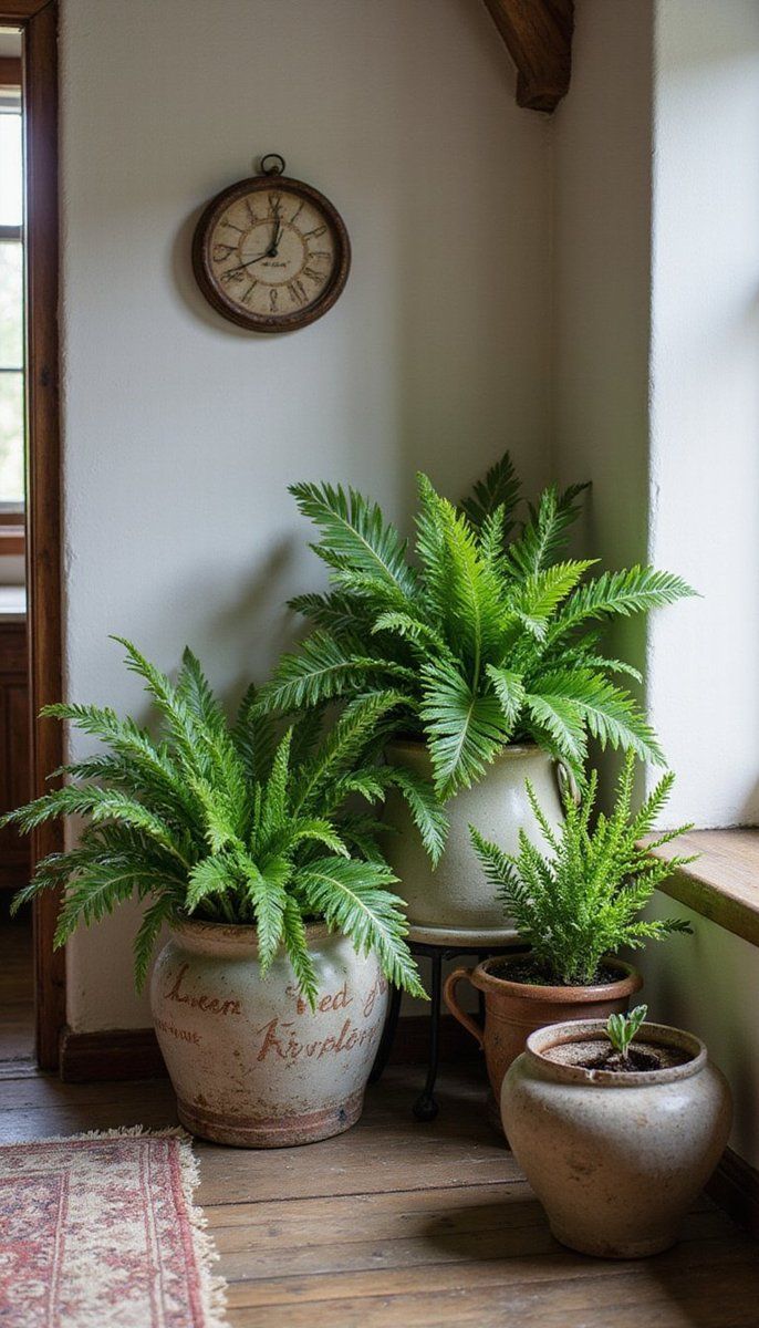 Freshen up with potted ferns