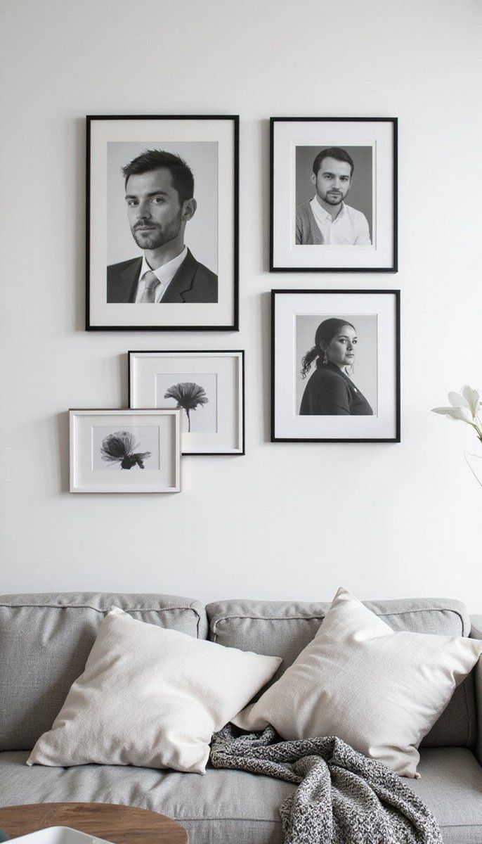 Gallery Wall of Black & White Photography