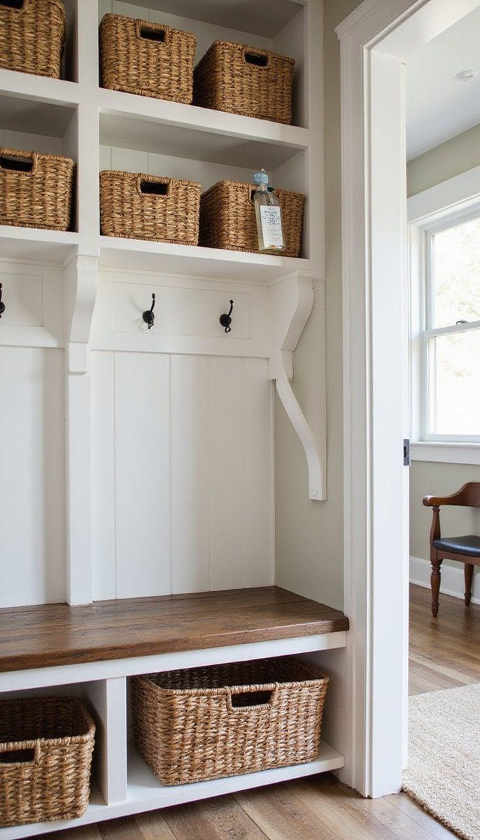 Handmade wicker baskets for storage