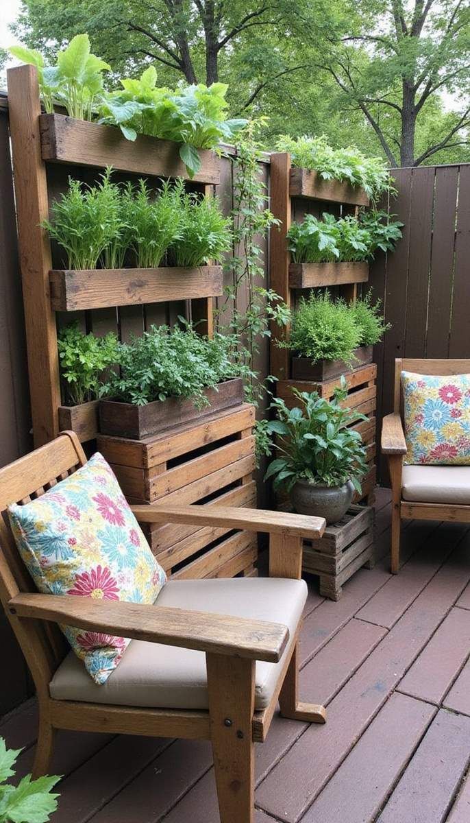 Herb garden patio integration