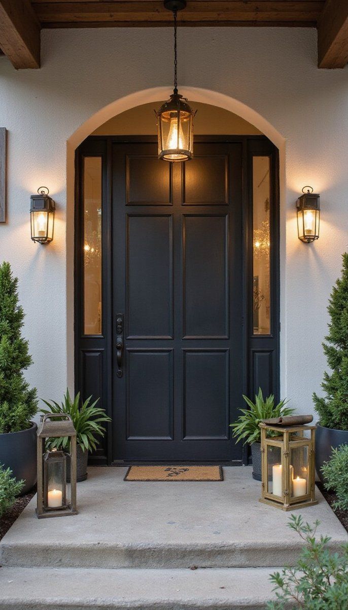 Inviting lanterns for soft entryway lighting