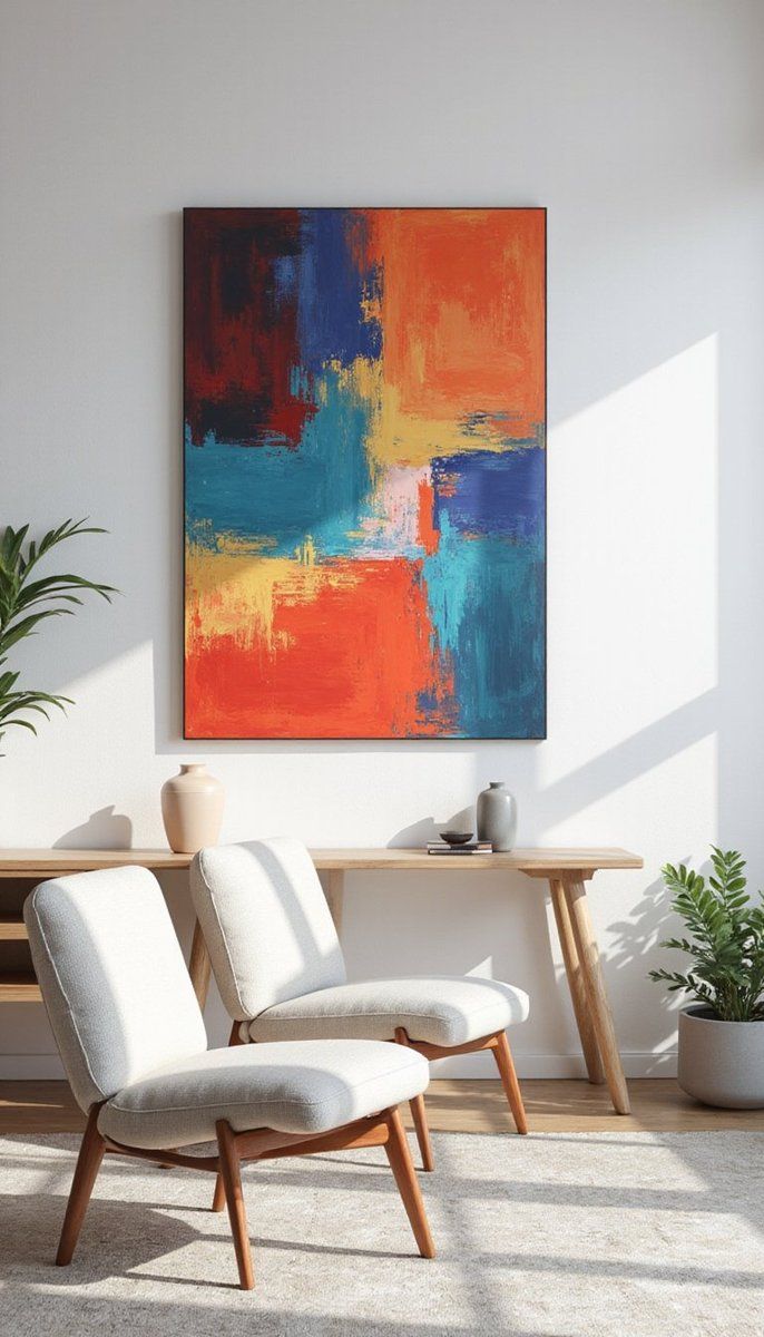 Large-scale abstract art for bold statements