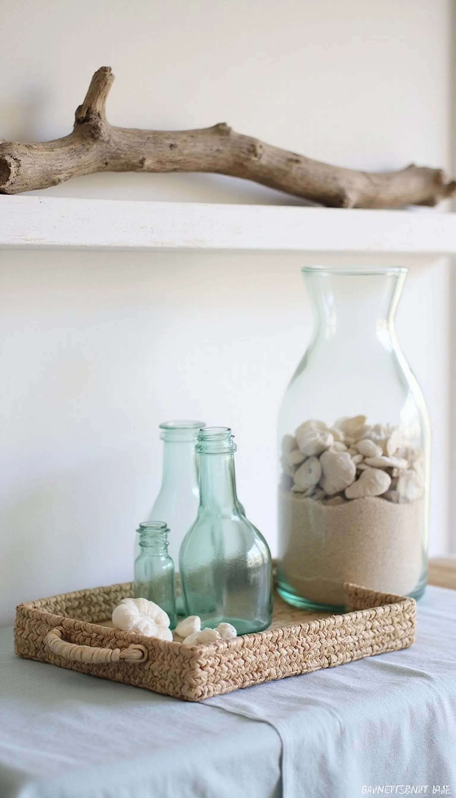 Seaside driftwood and shells for late-spring vibes