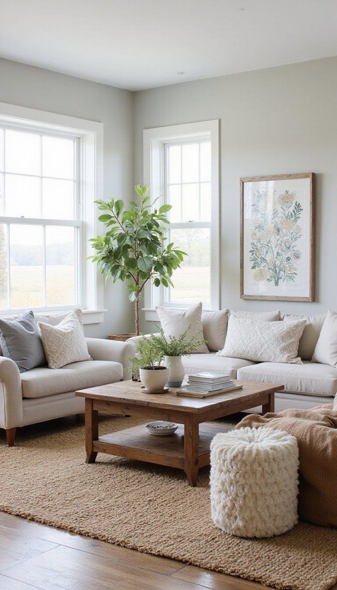 Layered rugs for a cozy finish