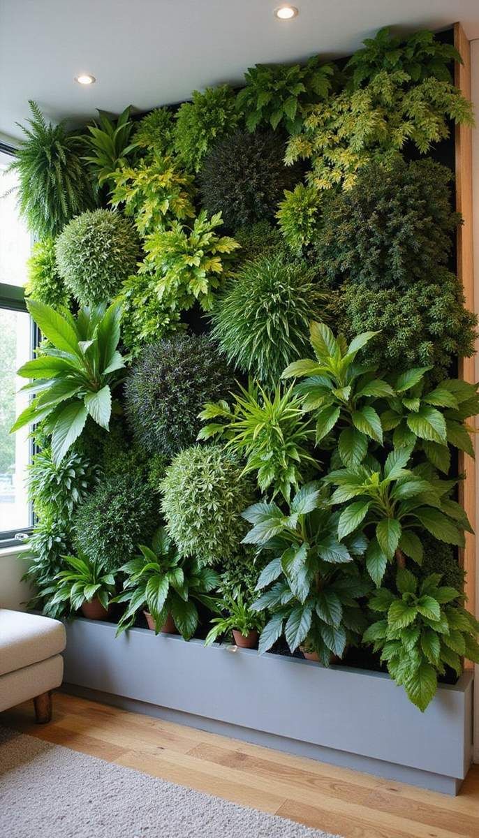 Living plant wall for lush vibes