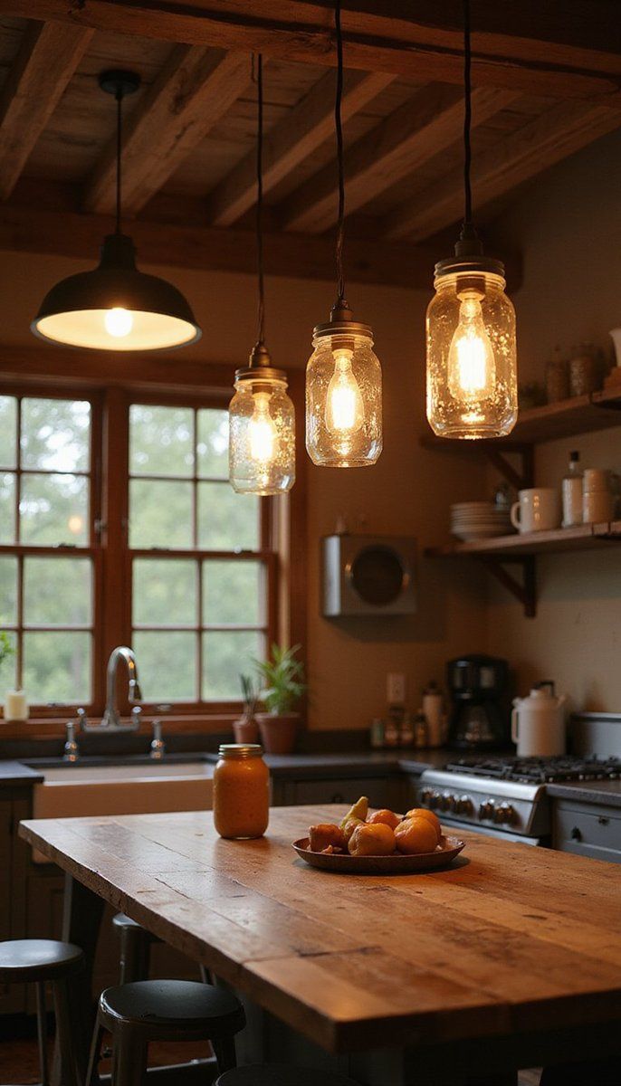 Mason jar lighting fixtures