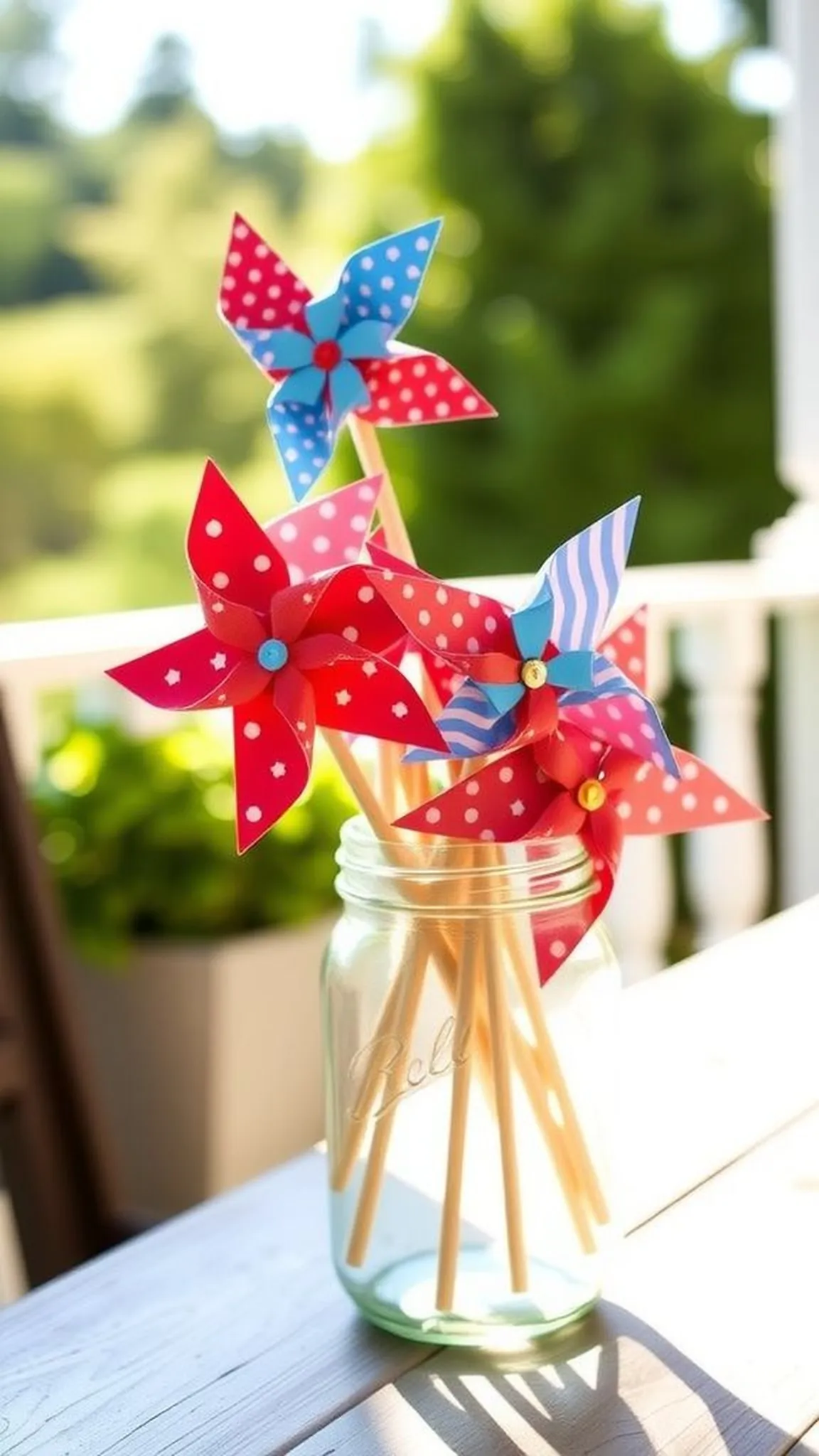 Paper pinwheels inspired by old-fashioned firecrackers