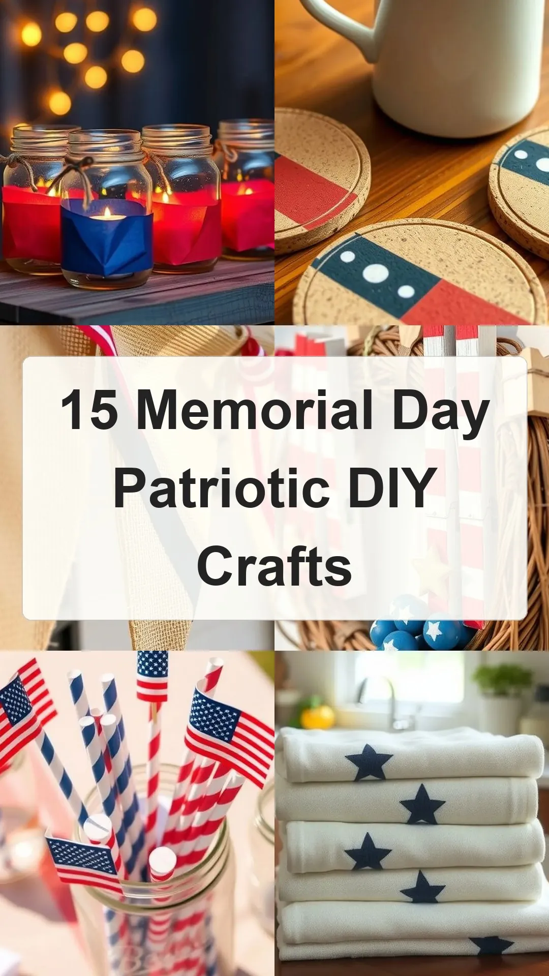 15 Memorial Day Patriotic DIY Crafts collage 1