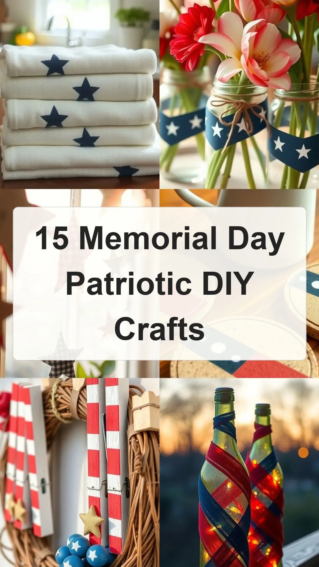 15 Memorial Day Patriotic DIY Crafts collage 2