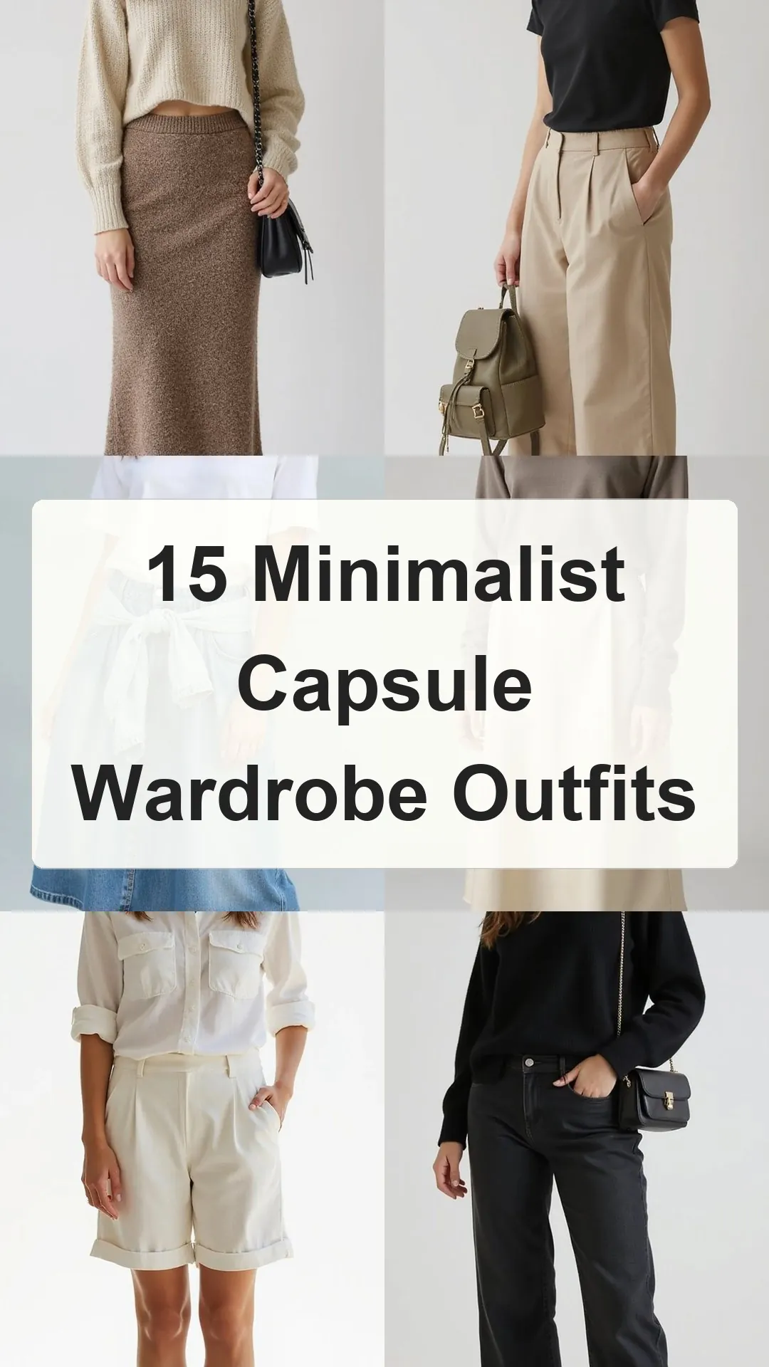 15 Minimalist Capsule Wardrobe Outfits collage 1