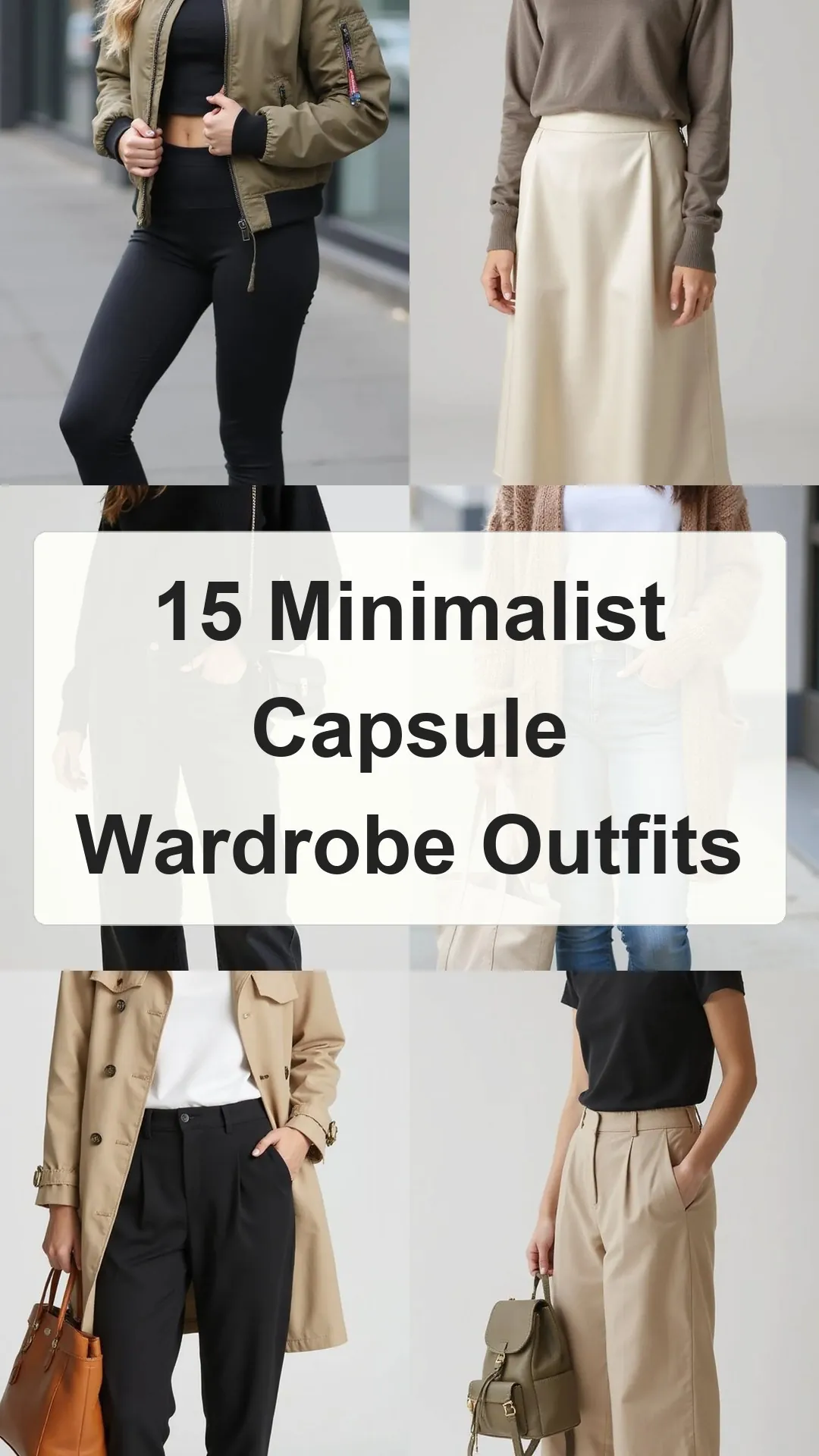 15 Minimalist Capsule Wardrobe Outfits collage 2