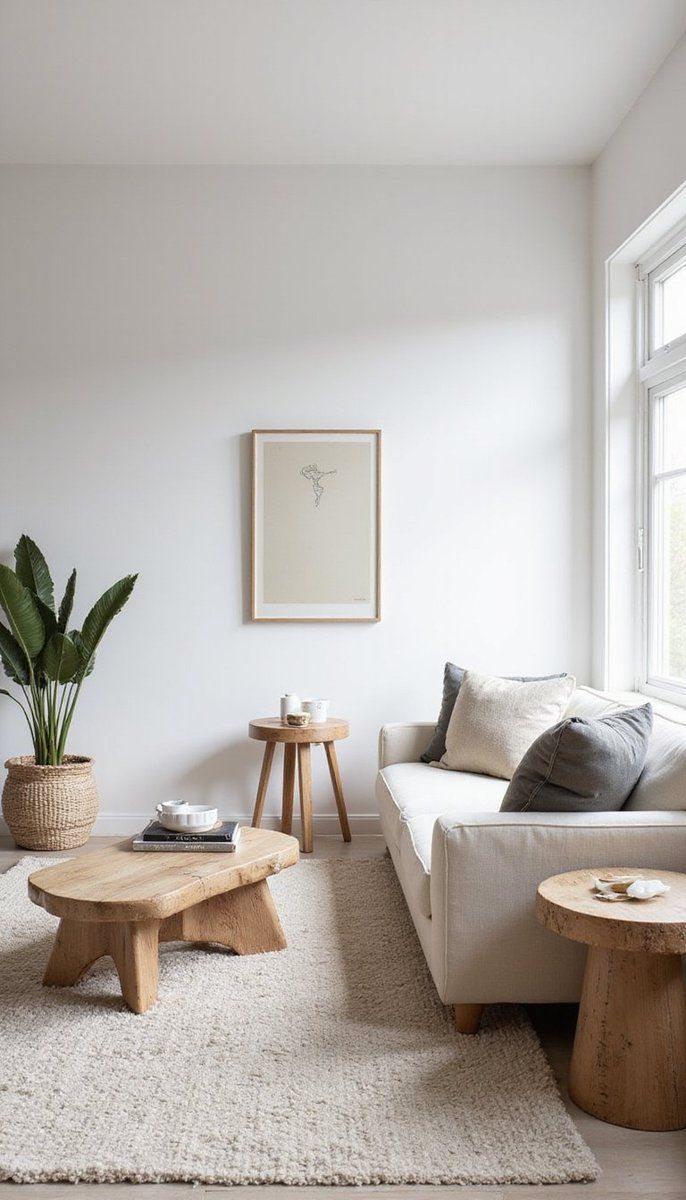 Minimalist White with Natural Wood
