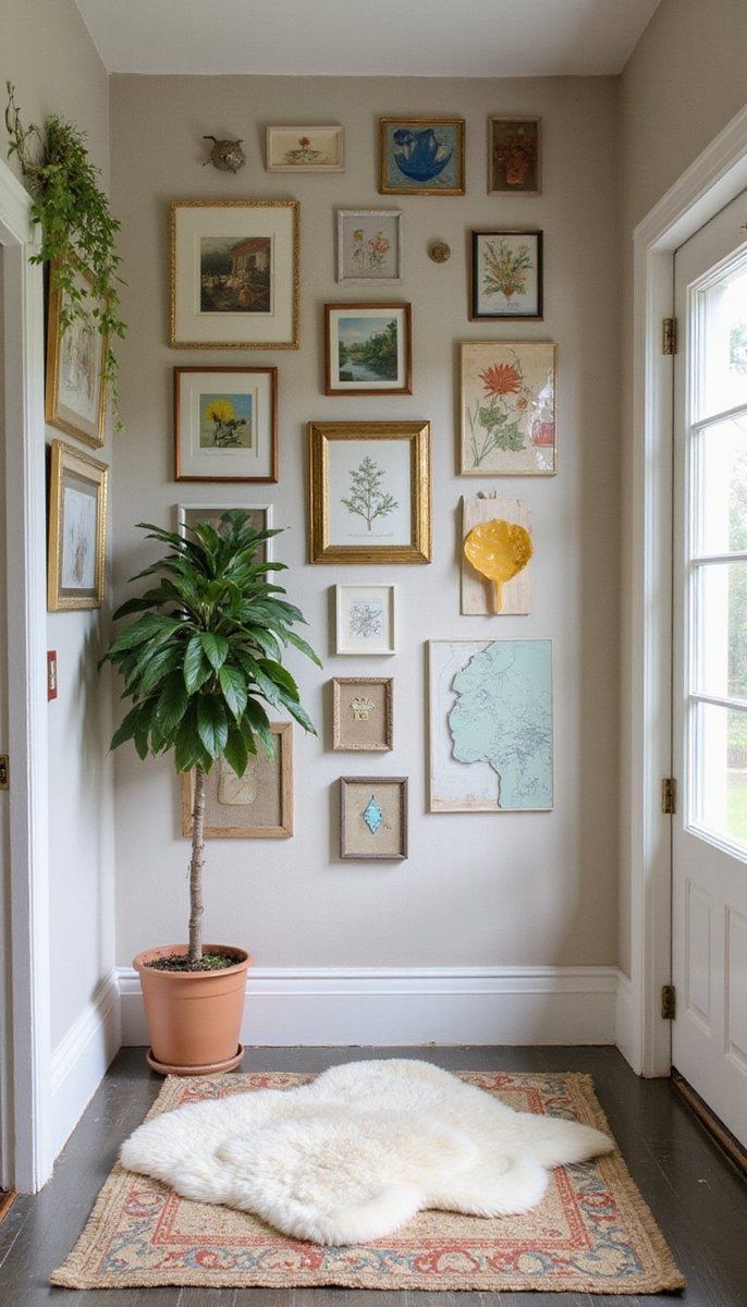 Mismatched art frames for eclectic charm