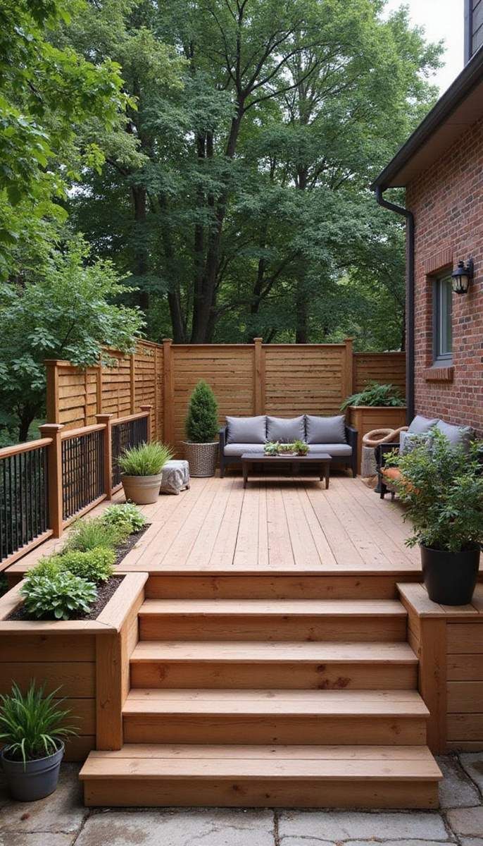 Multi-level deck for versatile spaces