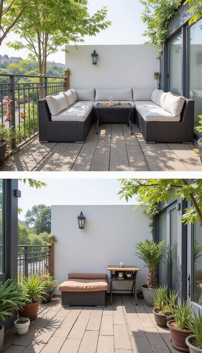 Multifunctional outdoor furniture pieces