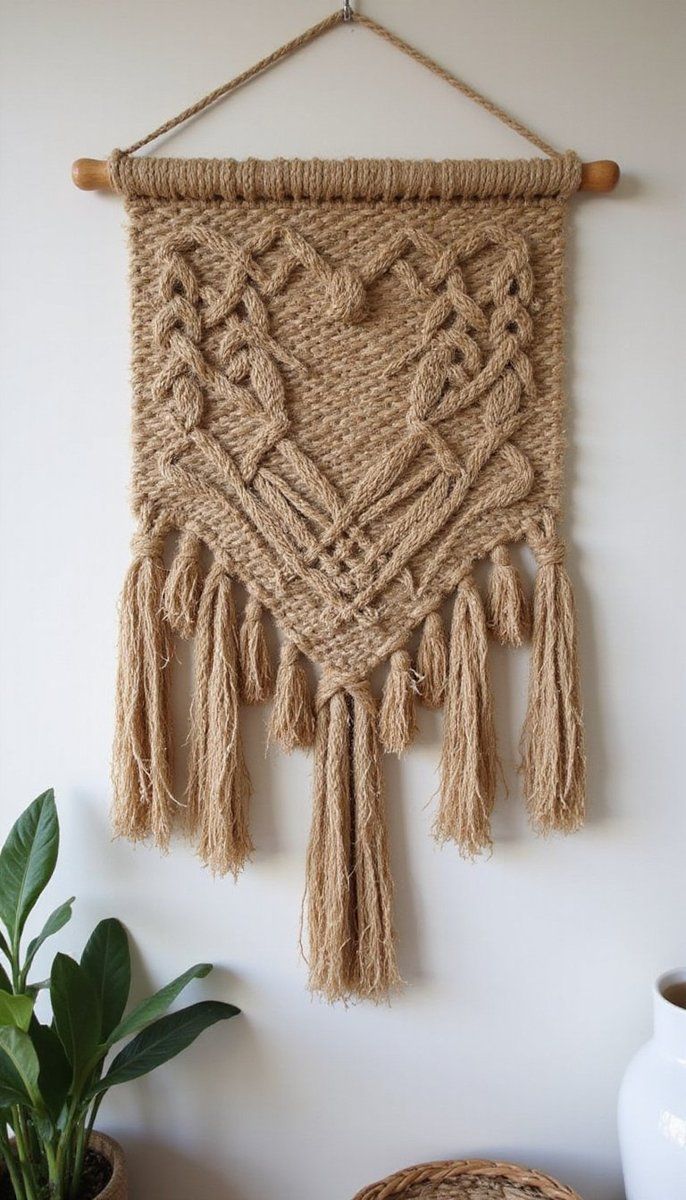 Nature-Inspired Wall Hangings with Jute