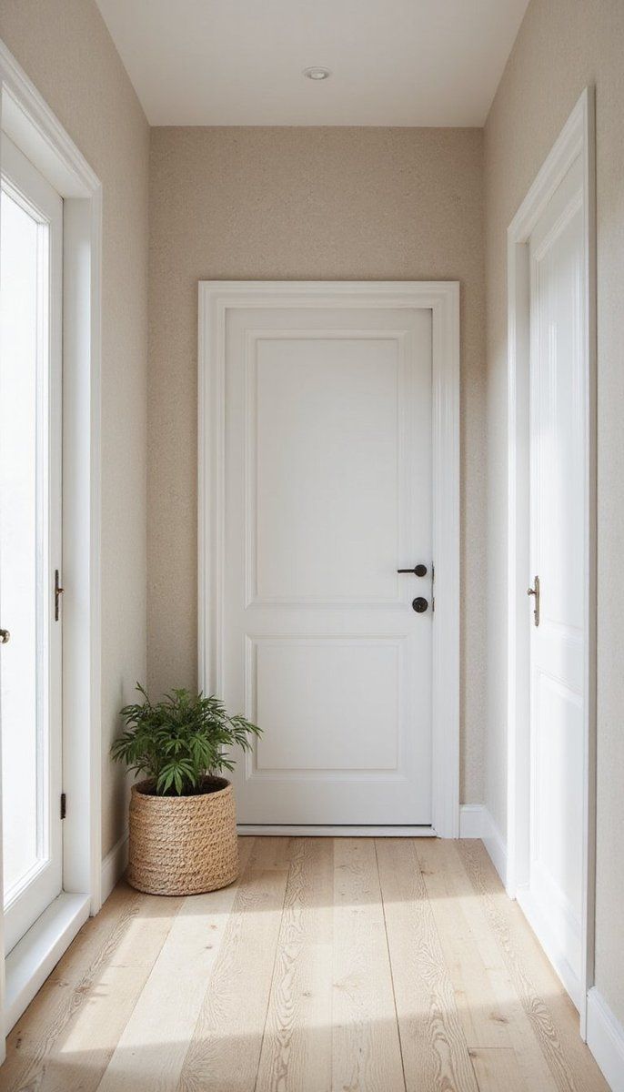 Neutral patterned wallpaper for dimension
