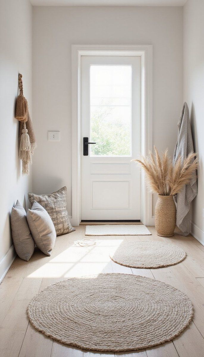 Neutral toned textiles for a cozy feel