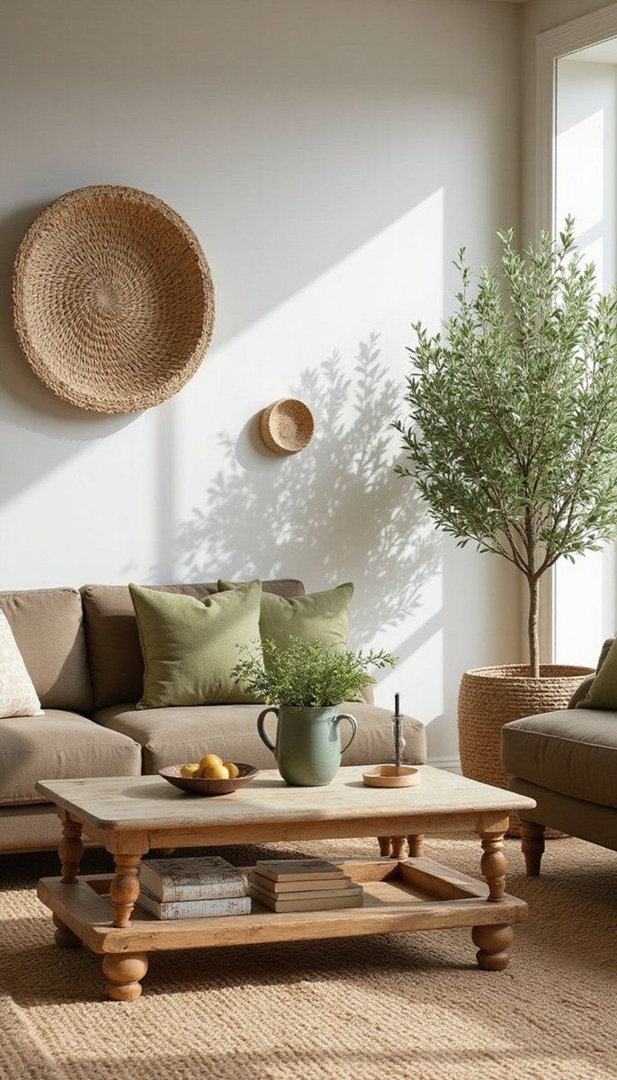 Olive green and taupe harmony
