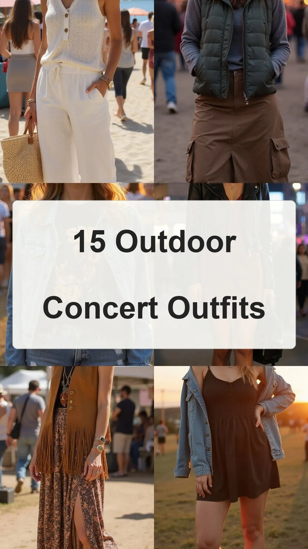 15 Outdoor Concert Outfits collage 1