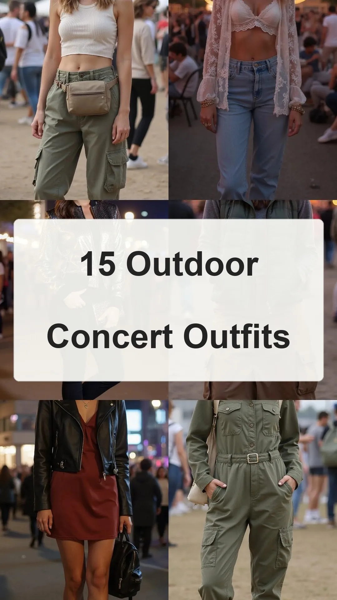15 Outdoor Concert Outfits collage 2