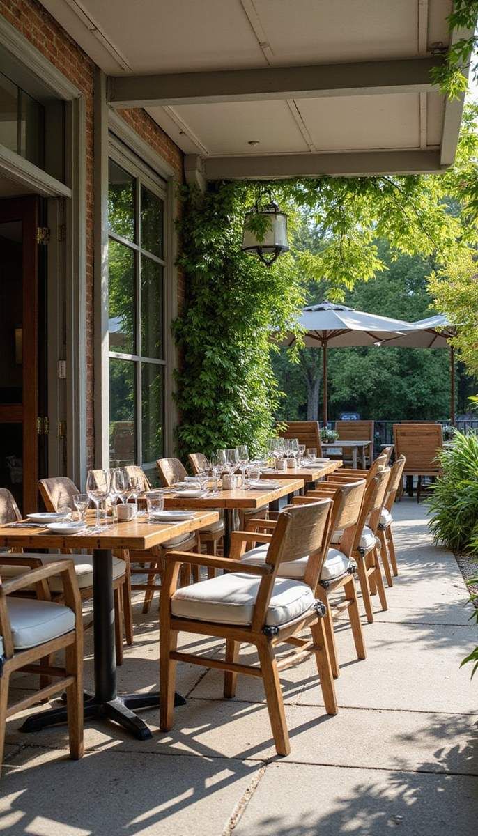 Outdoor dining sets with weatherproof materials