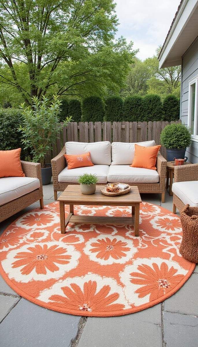 Outdoor rugs for a dash of pattern