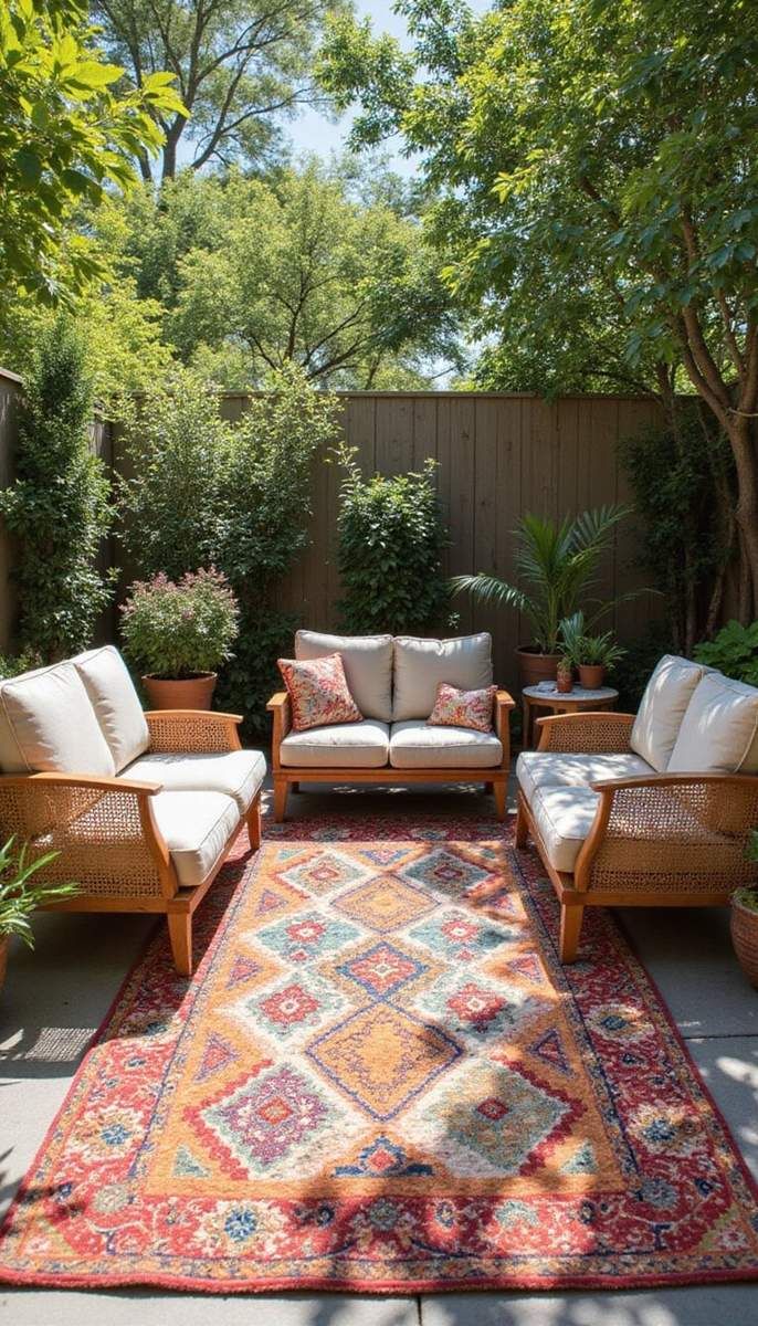 Outdoor rugs for color and comfort