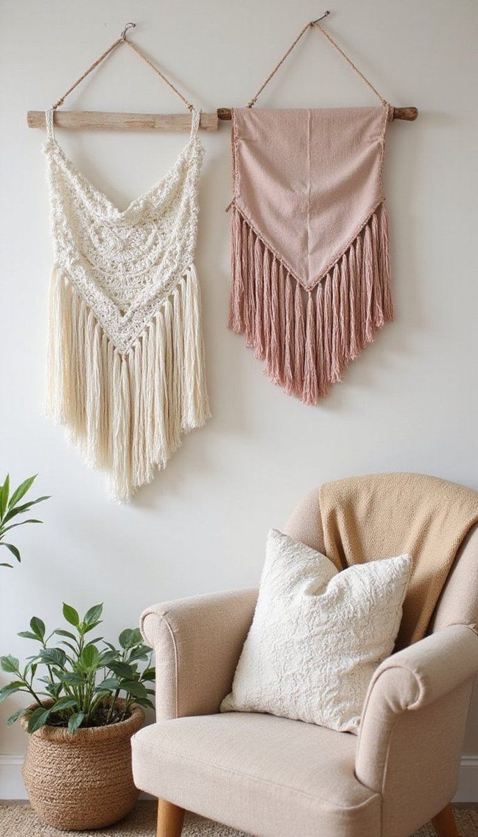 Personalize with DIY fabric wall hangings