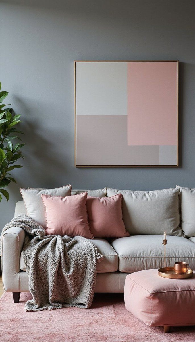 Pink and grey modern twist