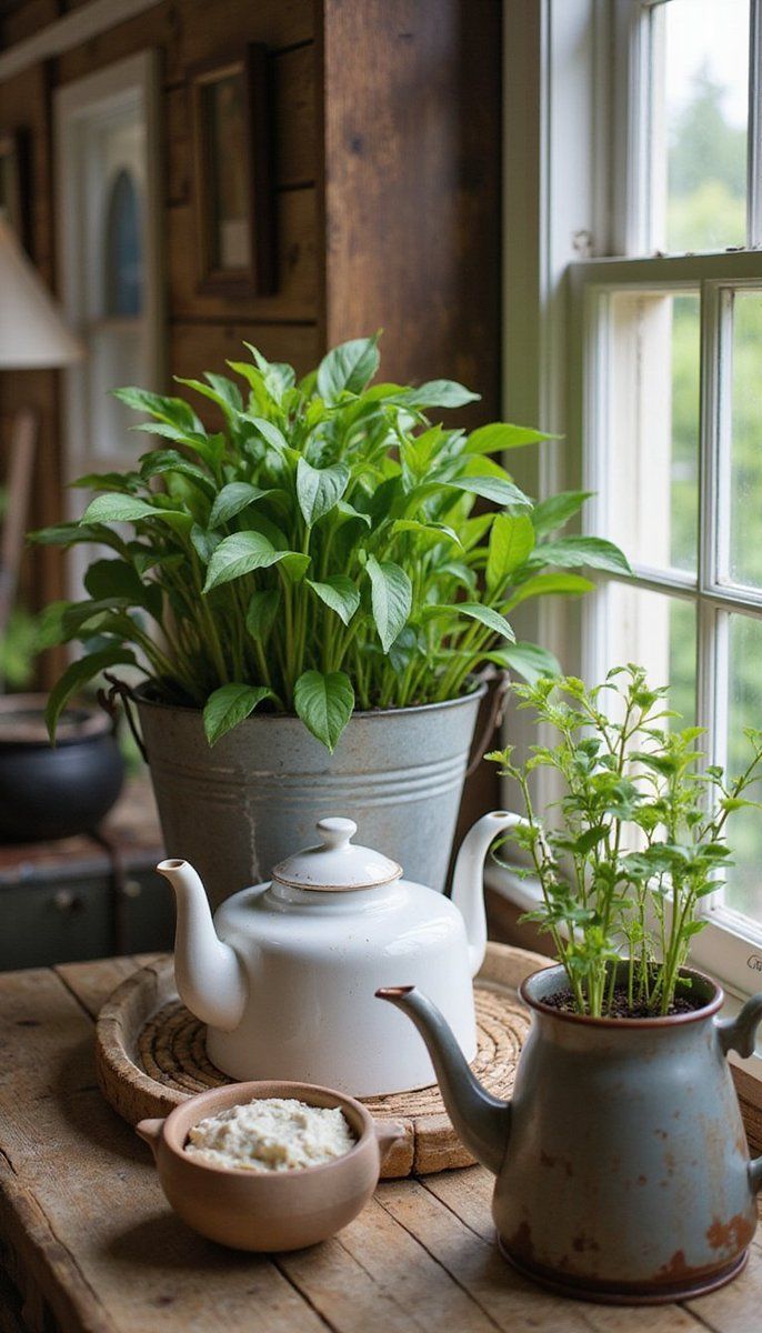 Re-purpose vintage finds with plants