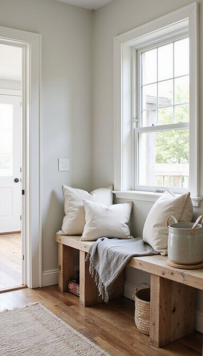Reclaimed Wood Benches for a Friendly Welcome
