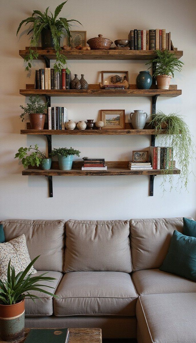 Reclaimed Wood Wall Shelves