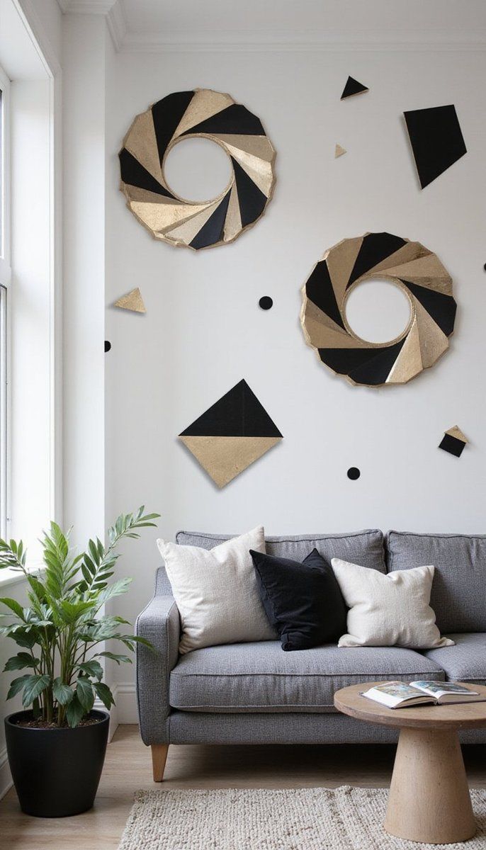 Removable geometric wall decals