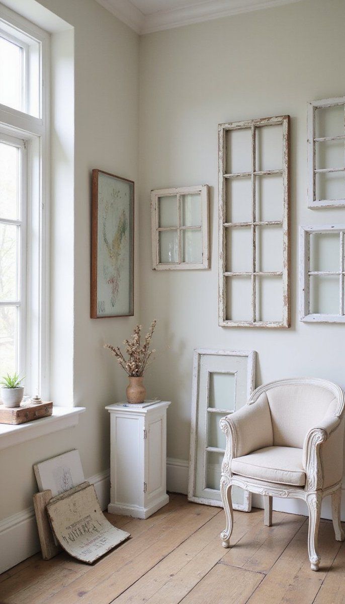 Repurposed Farmhouse Window Frames