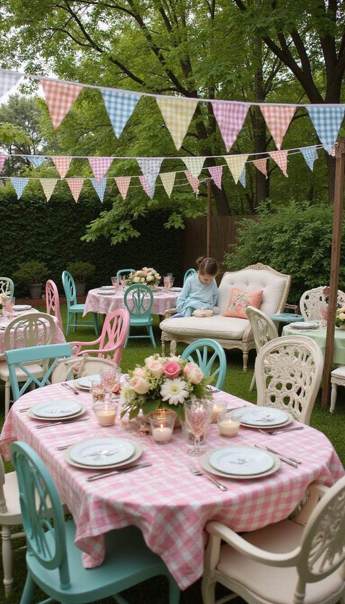 Retro Garden Party Setting