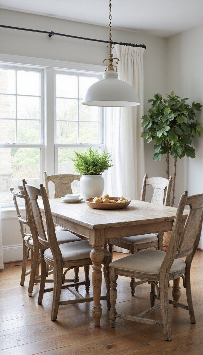 Rustic Charm with Weathered Wood Furniture